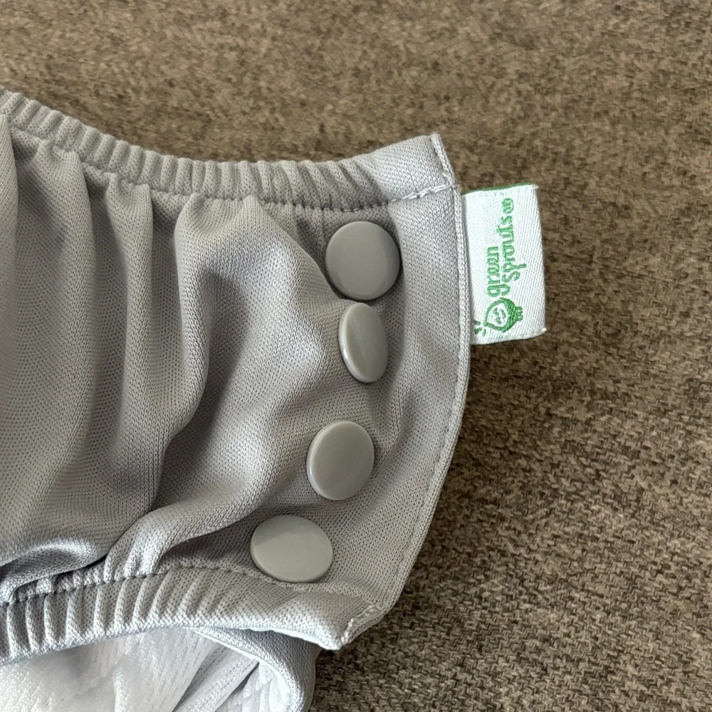 Reusable Diaper Cover - Light Gray